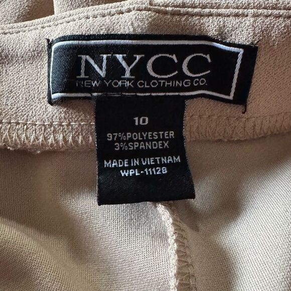 NYCC Tan Taupe Trousers with High-Waisted and Tie Design 10 - Picture 4 of 6